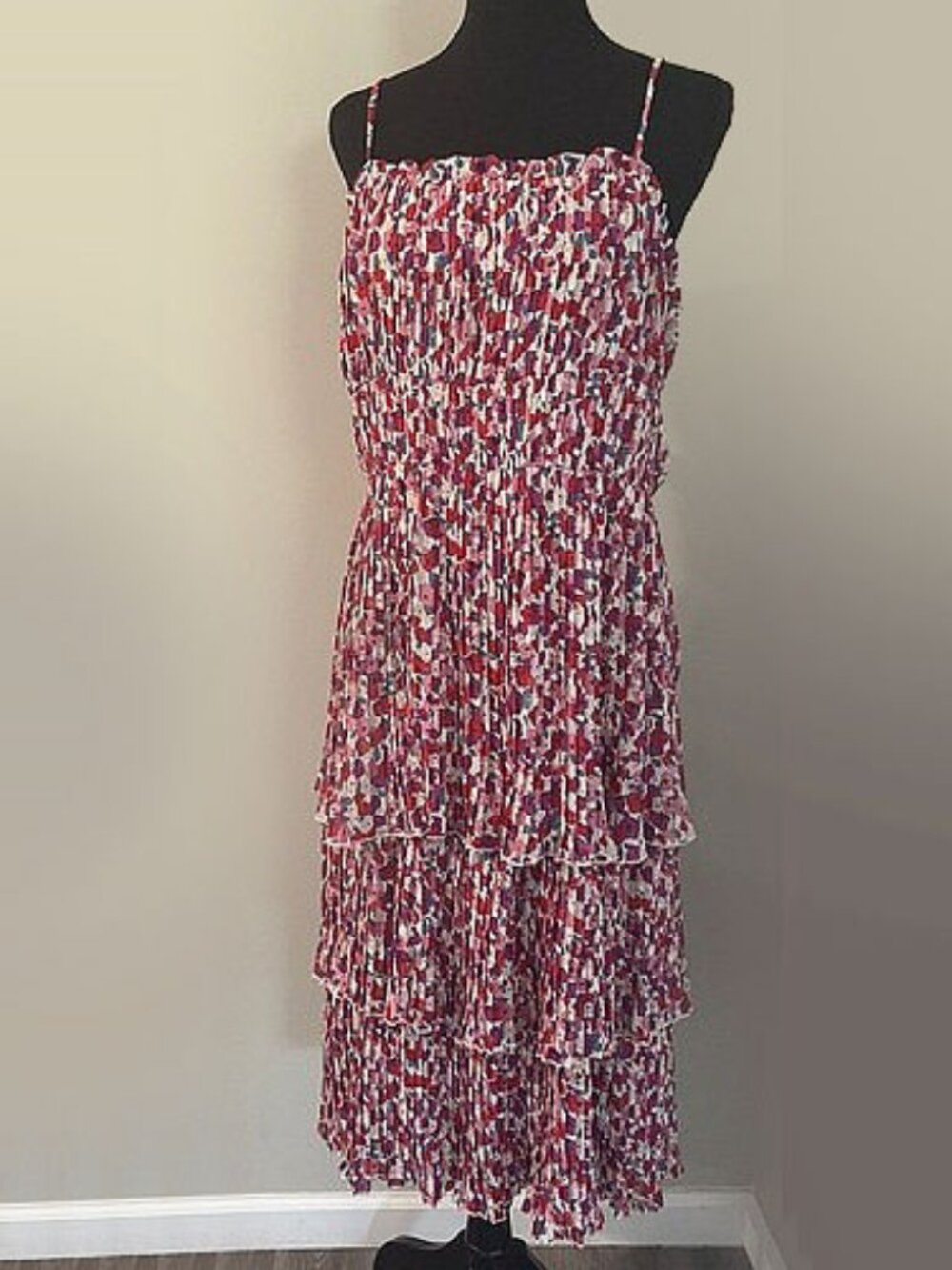 Lucy Paris Elizabeth Floral-Print Tiered Midi Dress